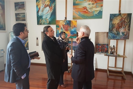 ECI President visits Tajik artist’s works on display