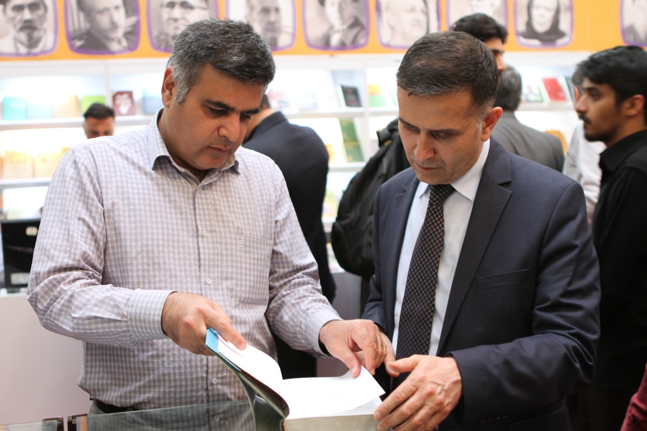 The president of ECO Cultural Institute visited the 34th Tehran International Book Fair