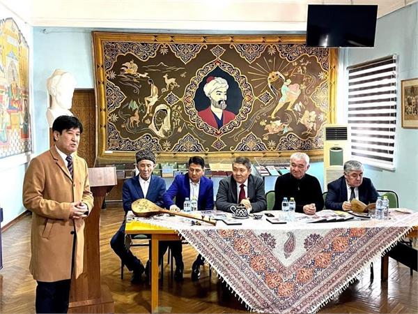 A presentation of a book with various versions of the folk epic "Alpomish" and audio albums "Collection of Bakhshi" held at the Academy of Sciences of Uzbekistan