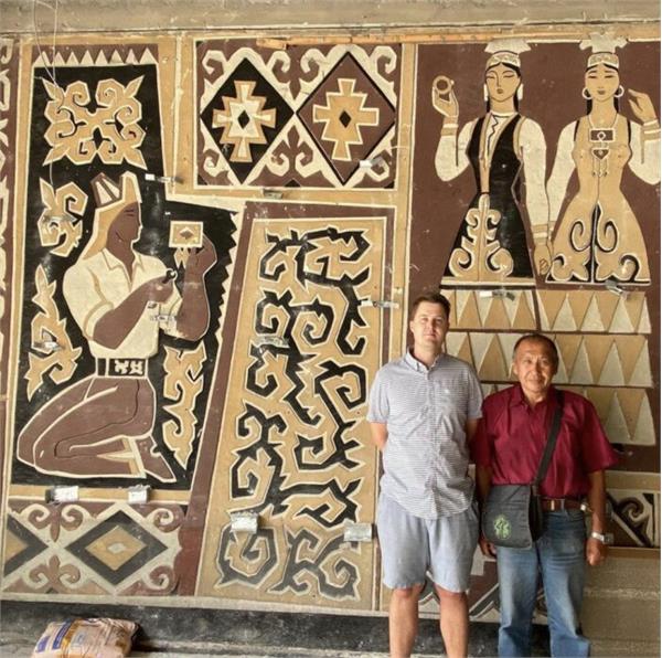 Unique Sgraffito Panel Made By Renowned Kazakh Artists of Past Century Uncovered in Almaty