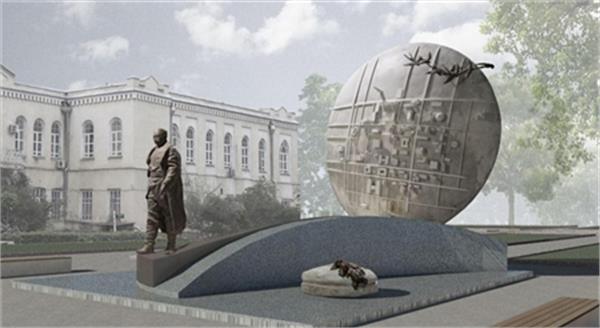 نصب مجسمه "قهرمان بشکیک" در پایتخت قرقیزستان