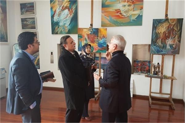 ECI President visits Tajik artist’s works on display