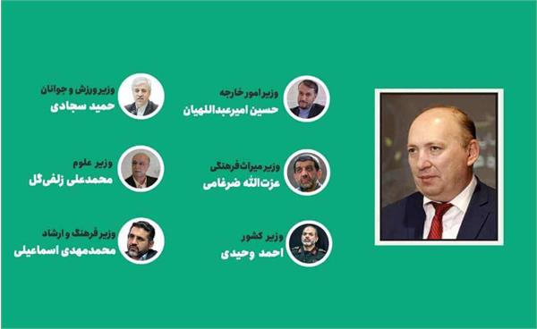 تبریک رئیس موسسه فرهنگی اکو به  6 وزیر دولت سیزدهم