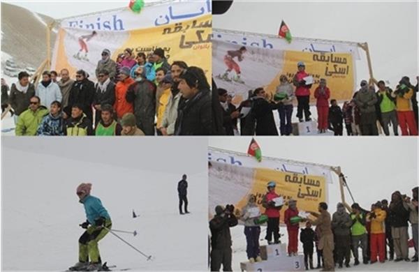Fariba Ahmadi Wins first place in Bamyan Ski Competition