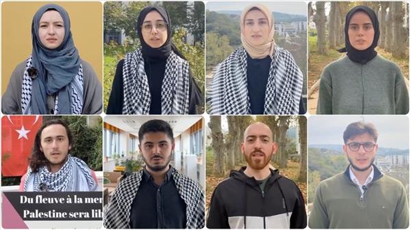 پیام قدرتمند دانشجویان ترک در محکومیت جنایت‌های اسرائیل در غزه