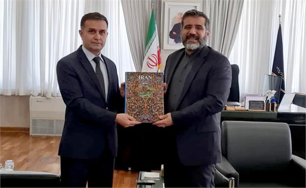 The Iranian Minister of Culture and Islamic Guidance meets the President of the ECO Cultural Institute