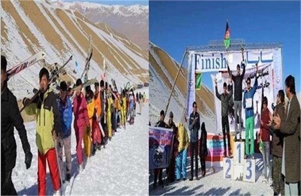 پایان مسابقه اسکی در بامیان