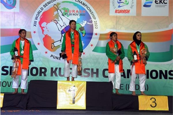 بانوان ورزشکار ترکمن در مسابقات جهانی کوراش در هند دو مدال دیگر را کسب کردند
