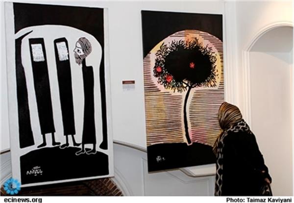 گزارش تصویری گشایش نمایشگاه «آفرینش» در نگارخانه اکو